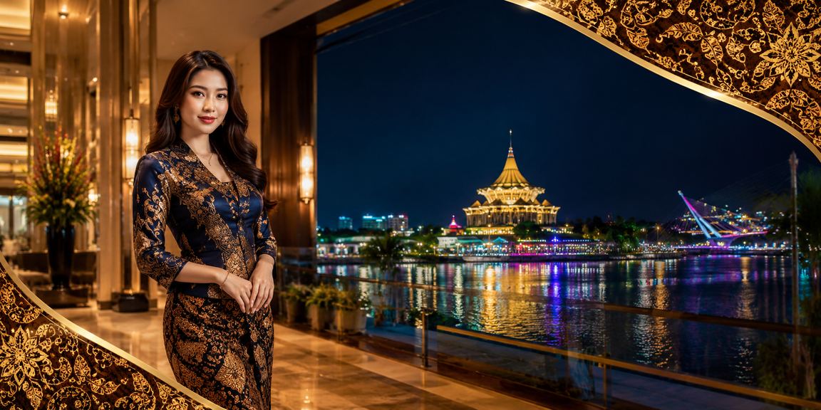 Halaman deposit dan promosi aladdin99 di Kuching dengan tema batik Dayak